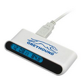 4 Port USB Hub w/ Digital Clock & Temperature